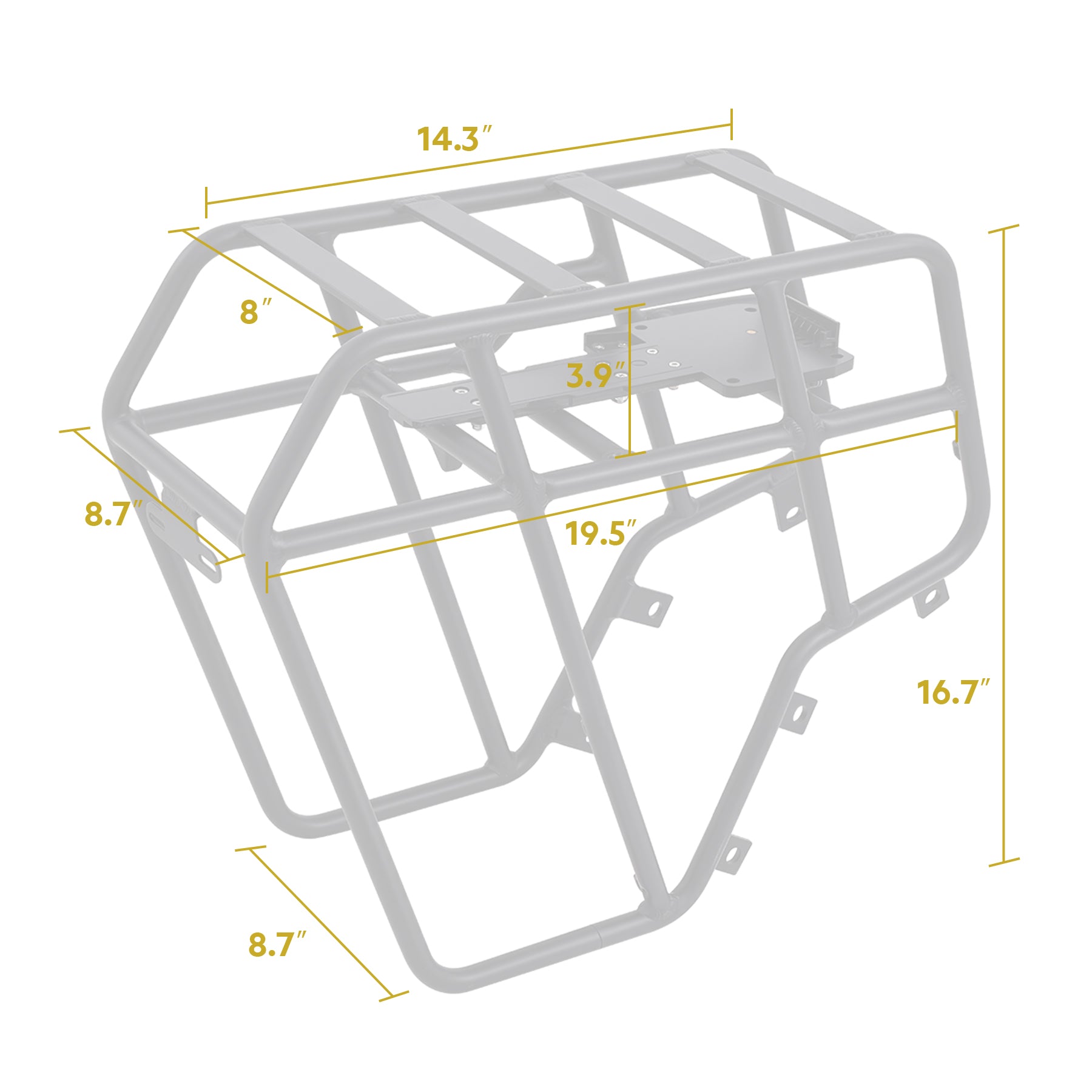 Birch 48V 17Ah Rear Rack eBike Battery Pack for Grolar Drive System