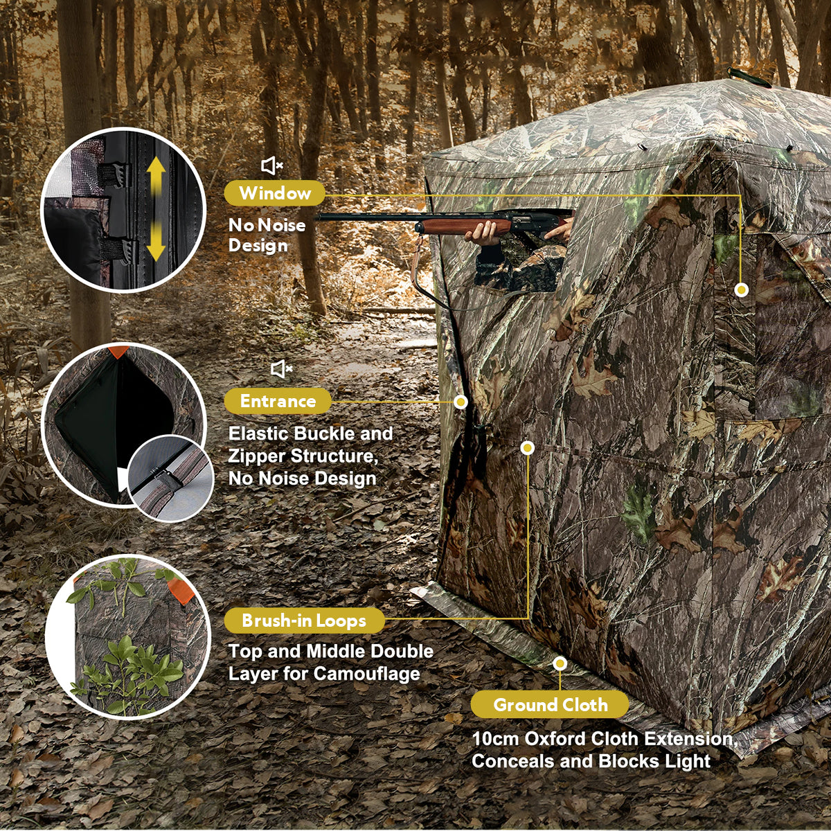Birch 270° Camo Hunting Blind Tent