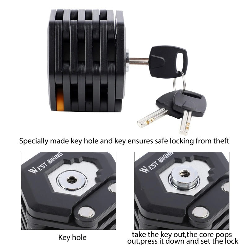 Bicycle Key Folding Lock