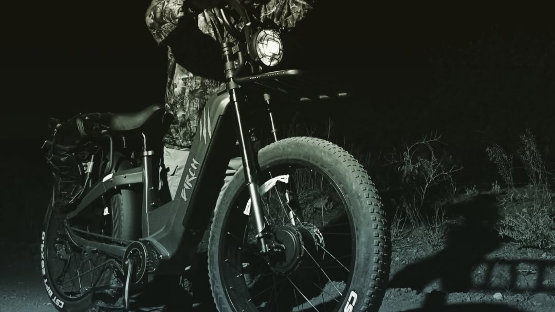 black and white stealth ebike