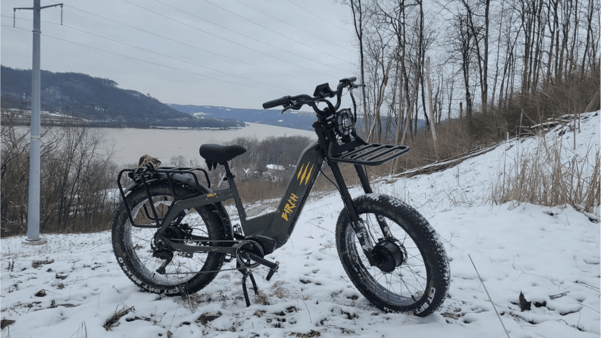 fat tire ebike in snow
