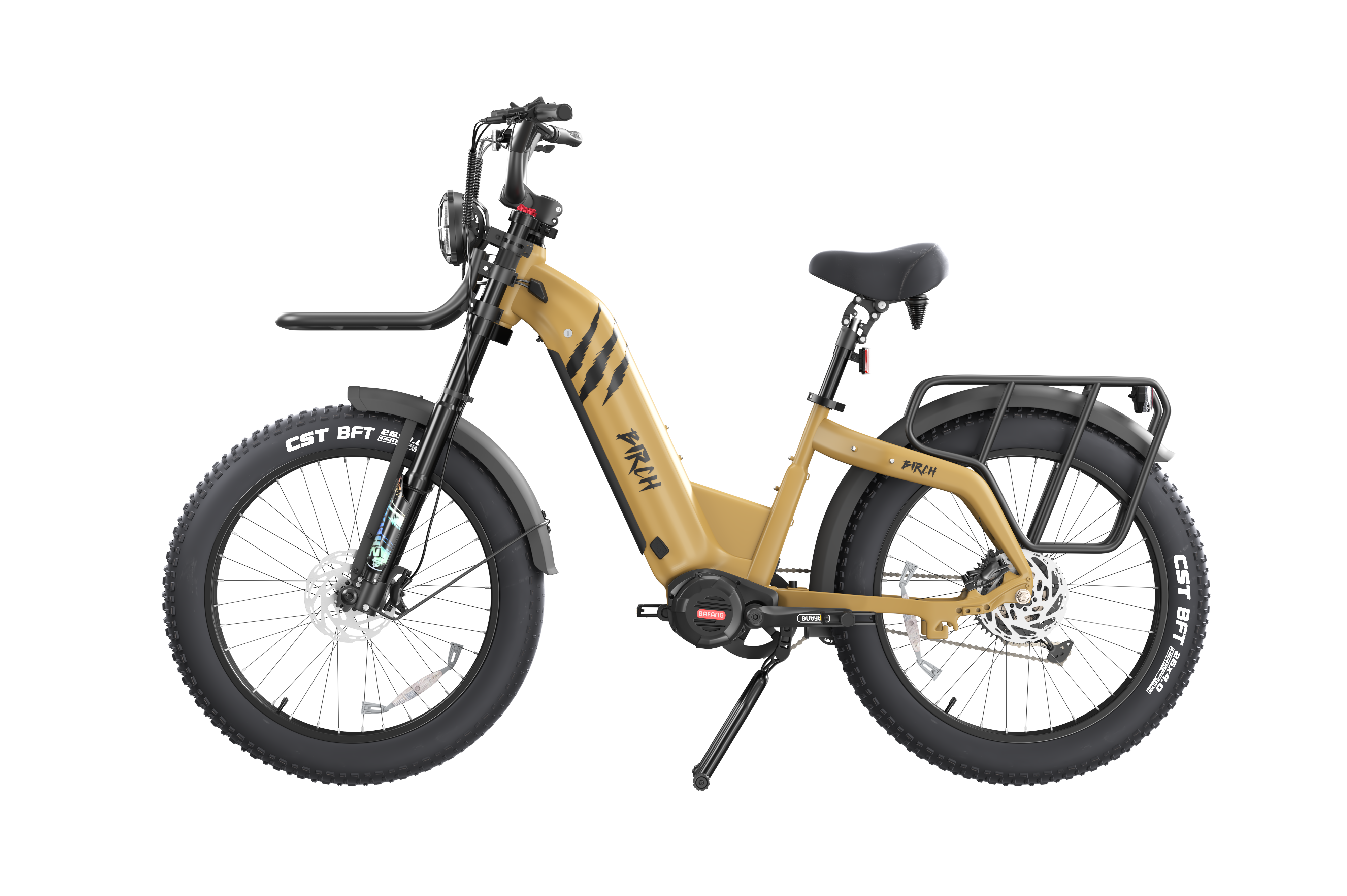 mid drive electric bicycle Birch Direwolf 1000W Mid-Drive Electric Hunting Bike