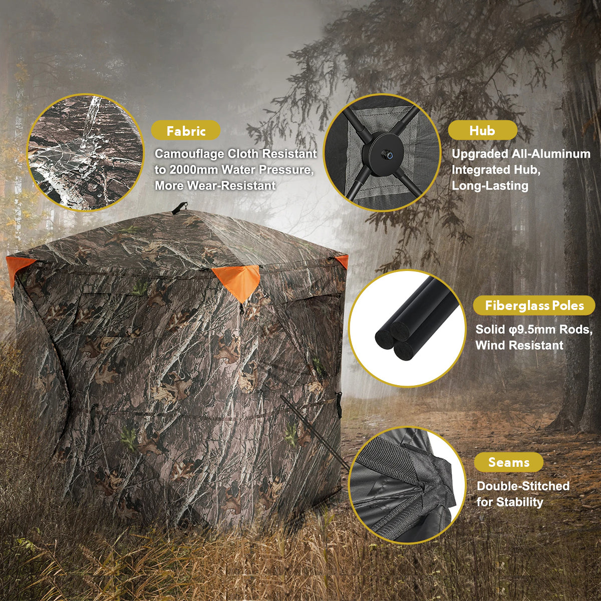 Birch 270° Camo Hunting Blind Tent