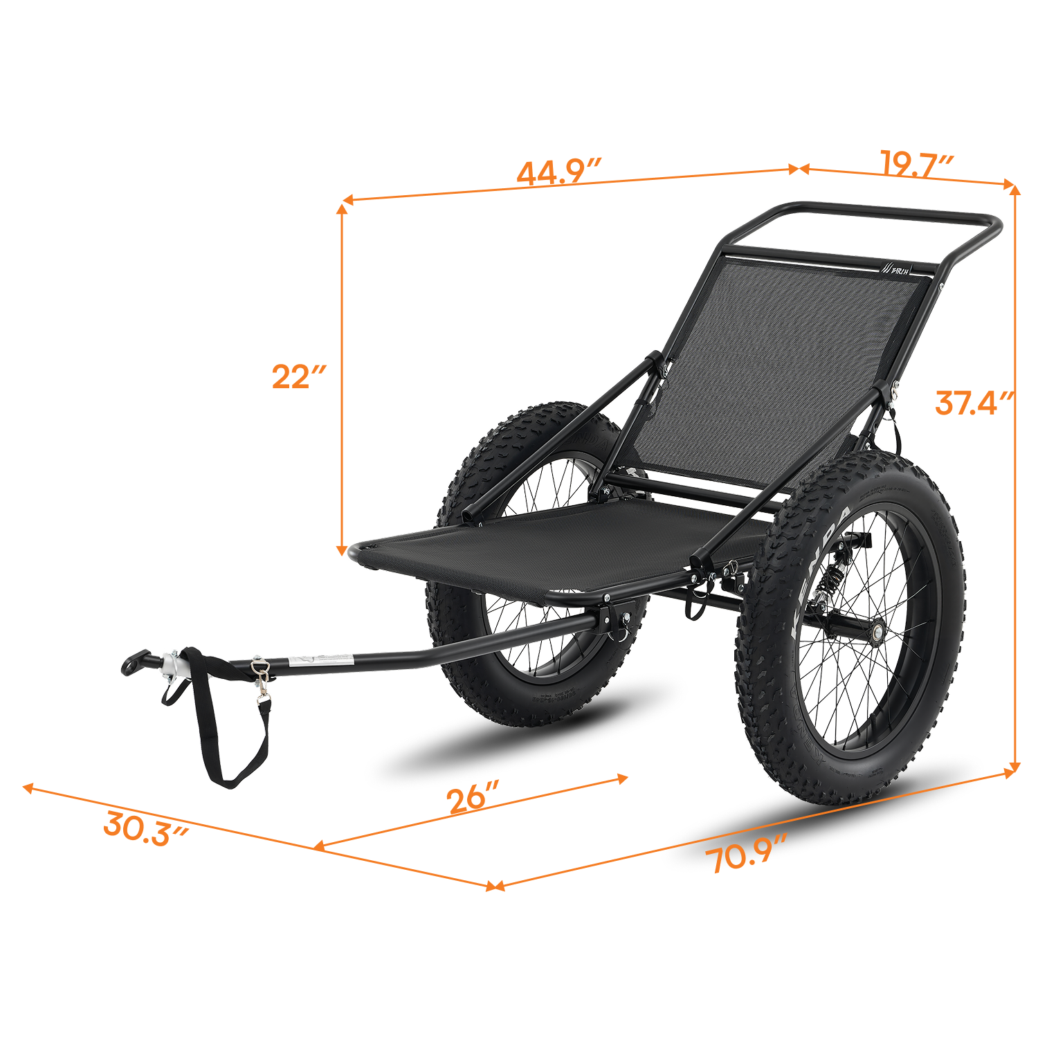 Birch Fat Tire Folding eBike Cargo Trailer for Hunting