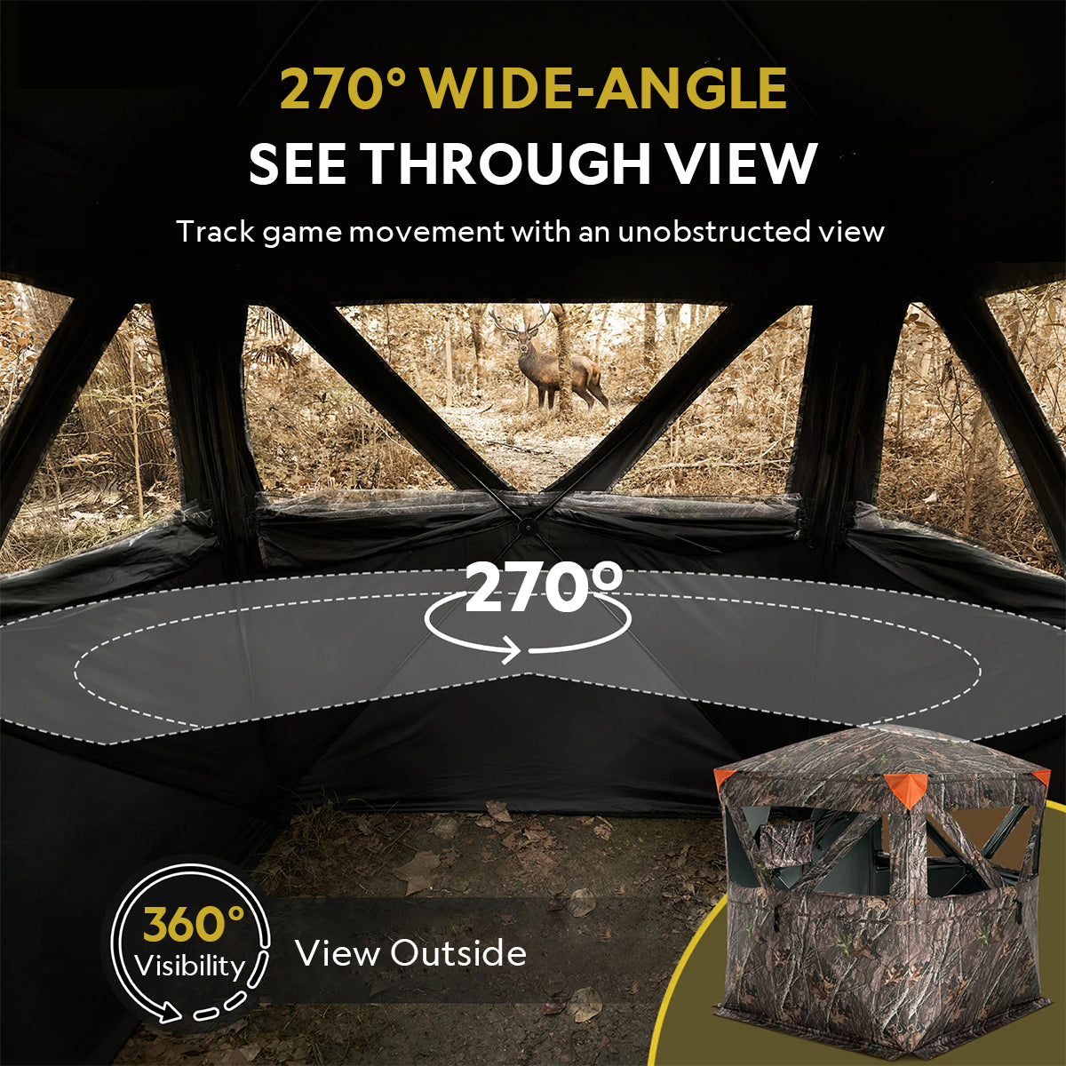 Birch 270° Camo Hunting Blind Tent