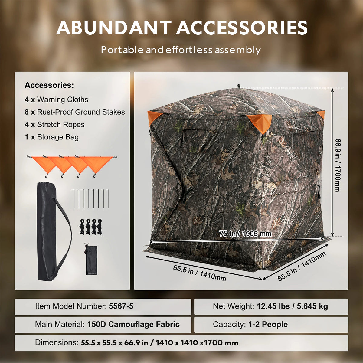 Birch 270° Camo Hunting Blind Tent