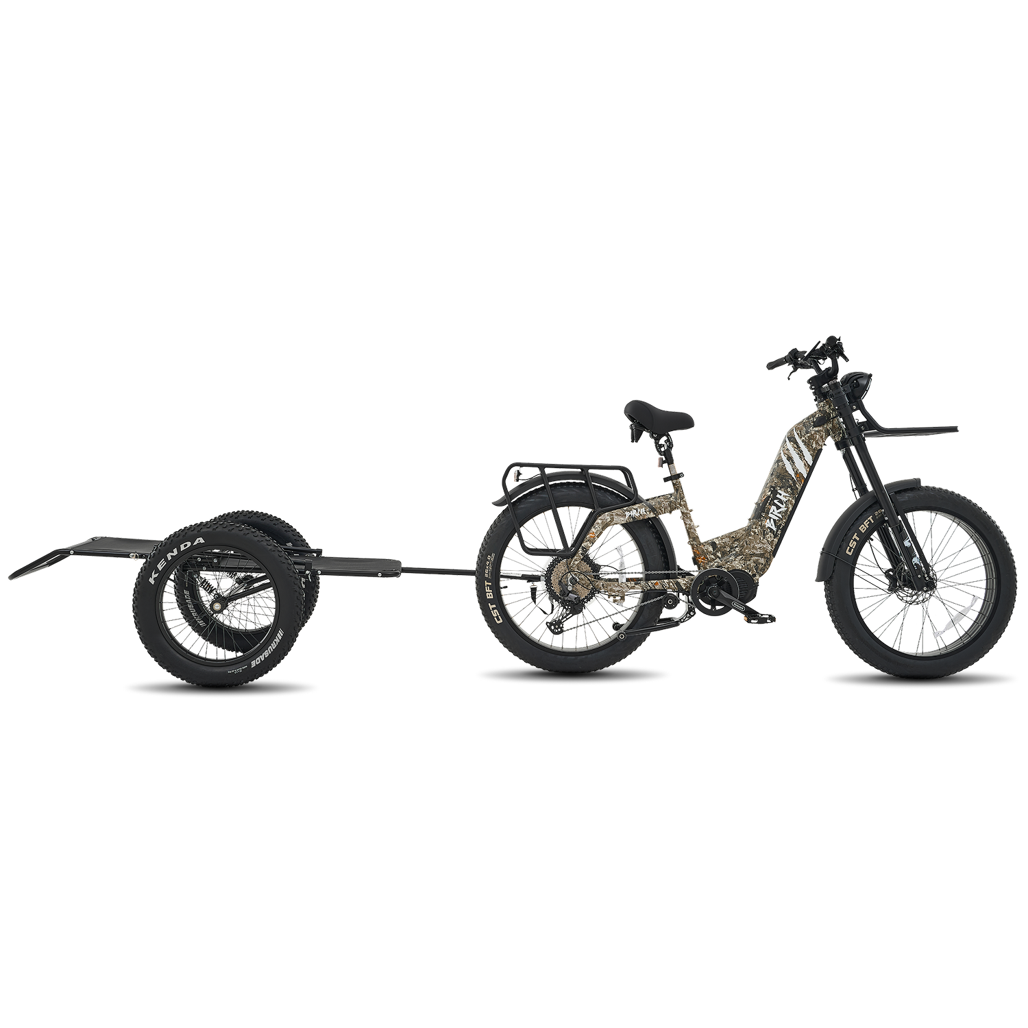 Birch Fat Tire Folding eBike Cargo Trailer for Hunting