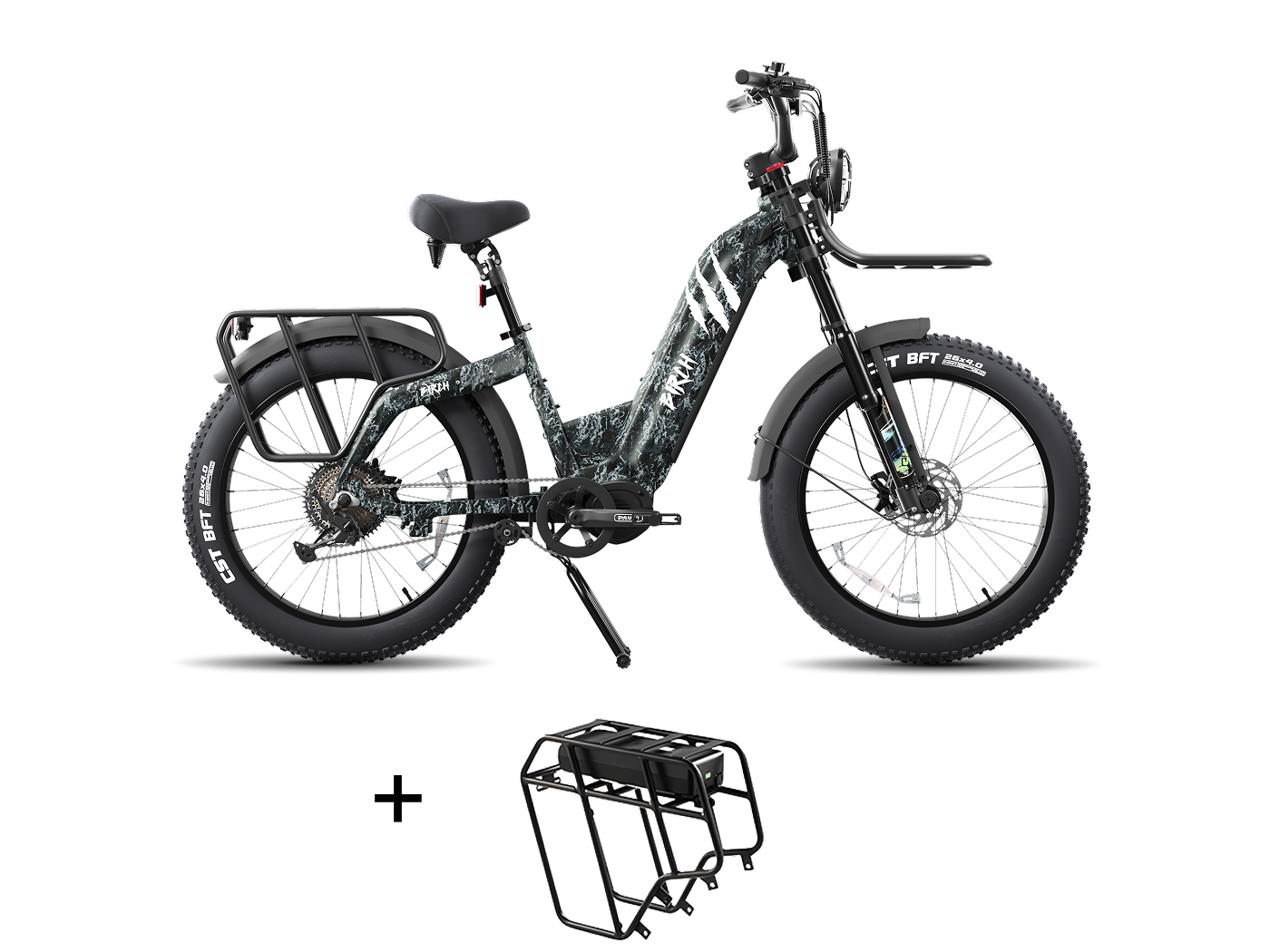 Birch Direwolf Mid-Drive Hunting Rear Rack eBike Battery Pack Set