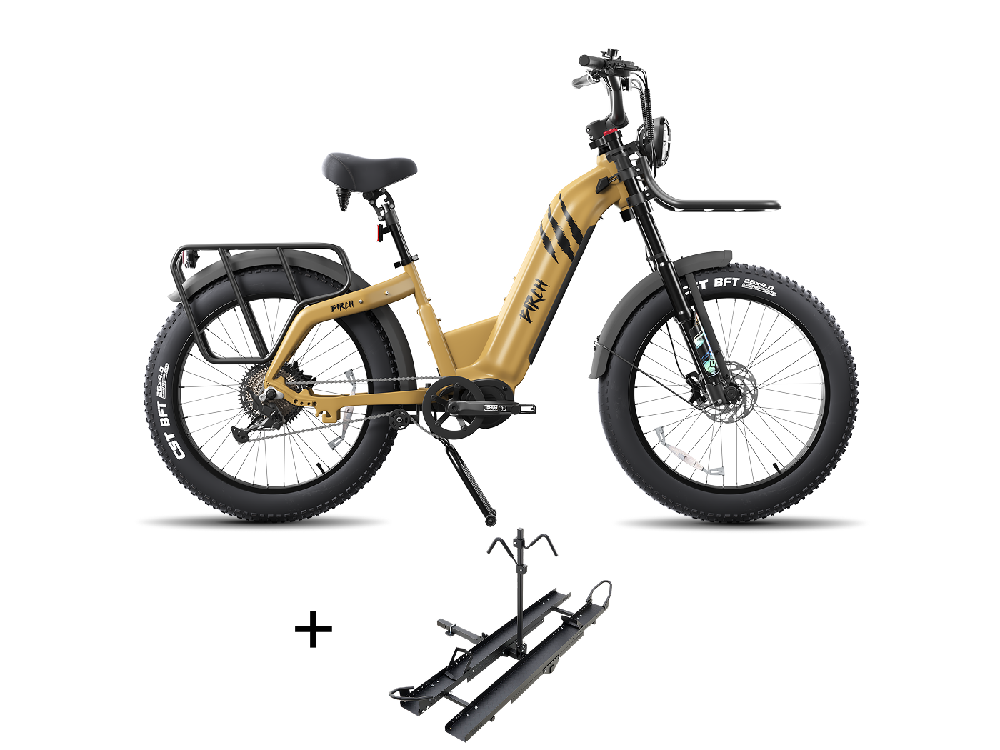 Birch Direwolf Mid-Drive Hunting eBike Rack Set