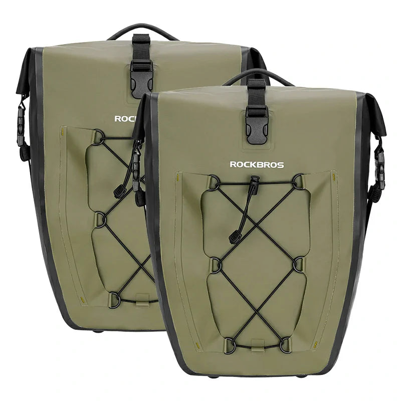 ROCKBROS 32L Waterproof Bike Panniers Durable Spacious Easy to Install